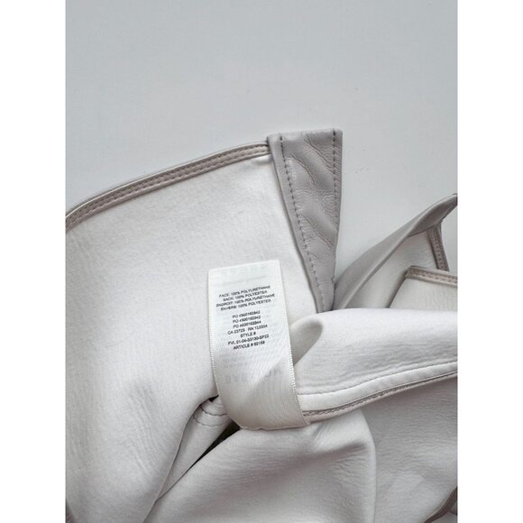 Aritzia BABATON Pelli Hip Opal Grey Vegan Leather Cropped Shirt Jacket, Size XS - Picture 10 of 15